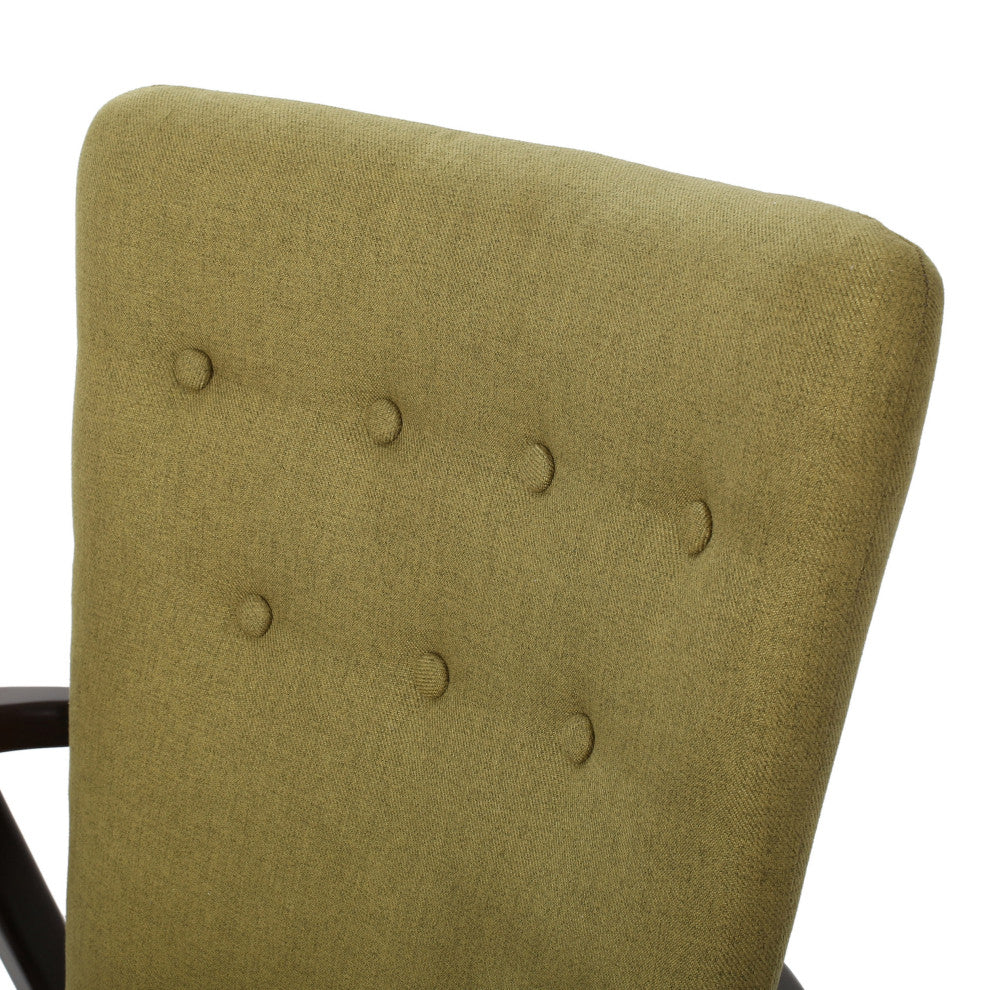 GDF Studio Suffolk French Style Fabric Arm Chairs, Wasabi, Set of 2