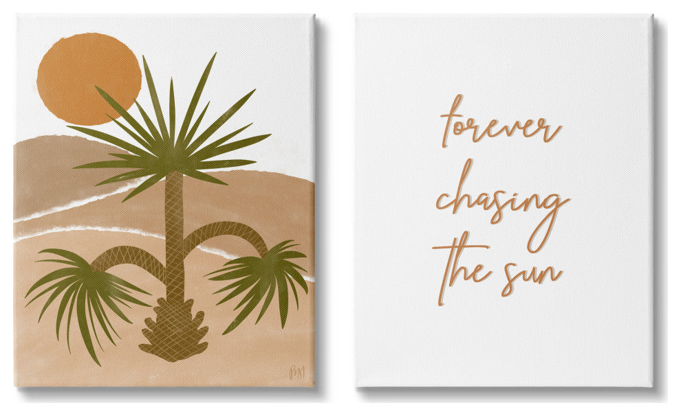 Forever Chasing the Sun Desert Palm Sun,16 x 20