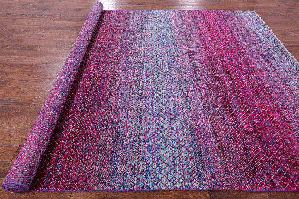 Wool & Silk  Savannah Grass Handmade Rug 9' 2" X 12' 2" - Q15433