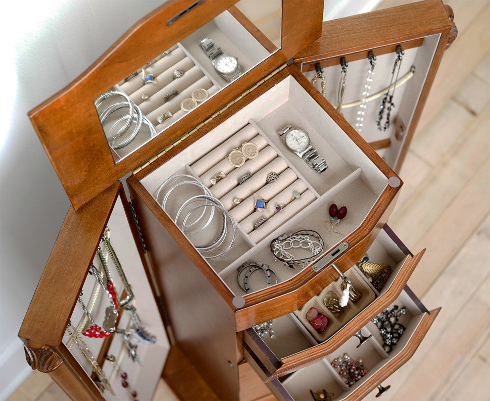 Antoninette Jewelry Armoire, Walnut