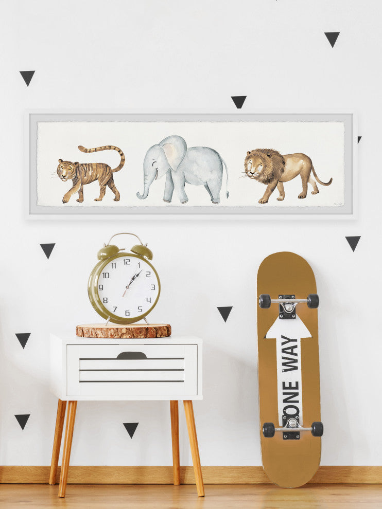 "Follow Me Guys" Framed Painting Print, 45x15