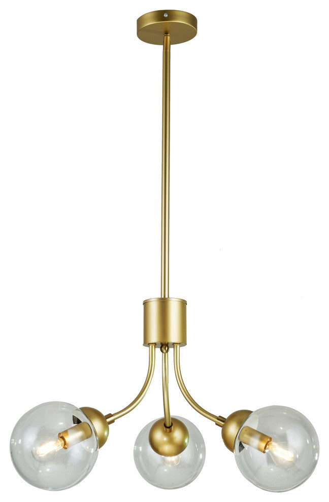 WAREHOUSE OF TIFFANY'S WTY753 Morgan 20 in. 3-Light Indoor Antique Brass Finish