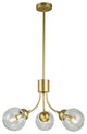 WAREHOUSE OF TIFFANY'S WTY753 Morgan 20 in. 3-Light Indoor Antique Brass Finish