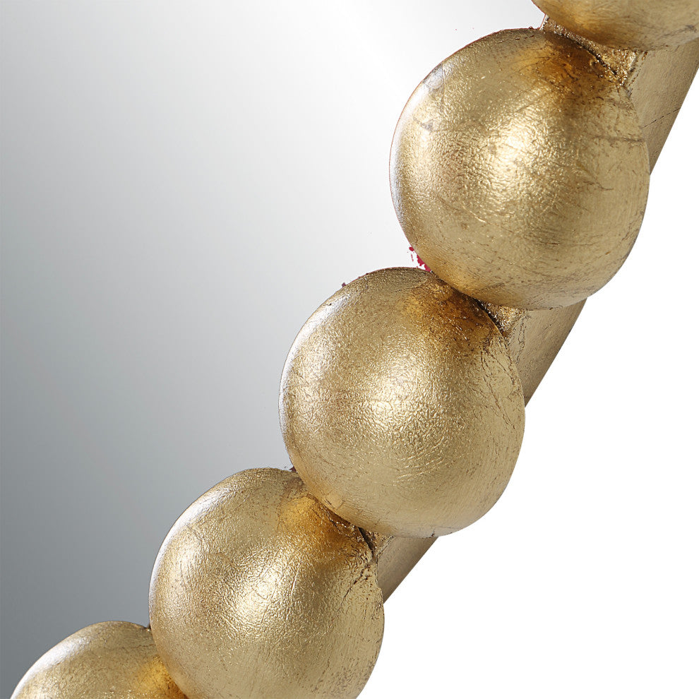 Uttermost 09875 Serna 20" W x 30" H Oval Framed Bathroom Mirror - Gold Leaf