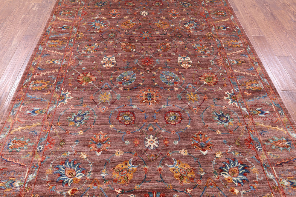 6' 10" X 10' 1" Hand Knotted Persian Tabriz Wool Rug - Q12200