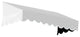 Awntech 4' San Francisco Acrylic Fabric Fixed Awning, White