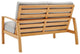 Lounge Sectional Sofa Chair Set, Wood, Brown Natural Gray, Modern, Outdoor