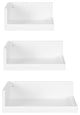 Levie Corner Shelf Set, White 3 Piece