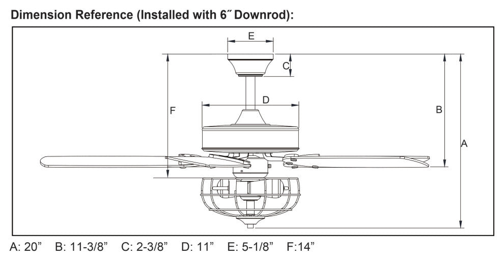 Vaxcel Lighting F0099 Reed 48" 5 Blade LED Indoor Ceiling Fan - Matte Black