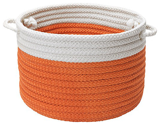 Colonial Mills Basket Dipped Indoor/Outdoor Basket Orange Round