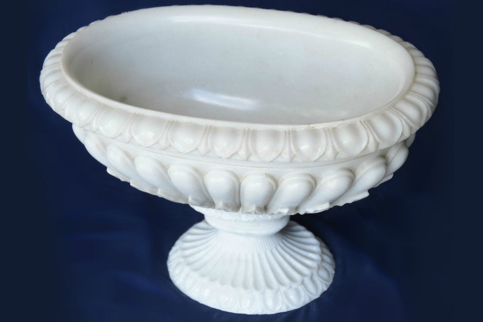Regency Style Makrana White Marble Planter