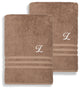 Denzi Bath Towels With Monogrammed Letter, Set of 2, Z