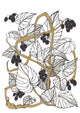 30x44 Intertwined Gold II, Unframed Artwork