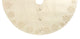 72" Handmade Christmas Tree Skirt in Felt - Tacked Snowflakes on Cream