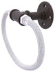 Pipeline Towel Ring with Stainless Steel Braided Ring, Oil Rubbed Bronze
