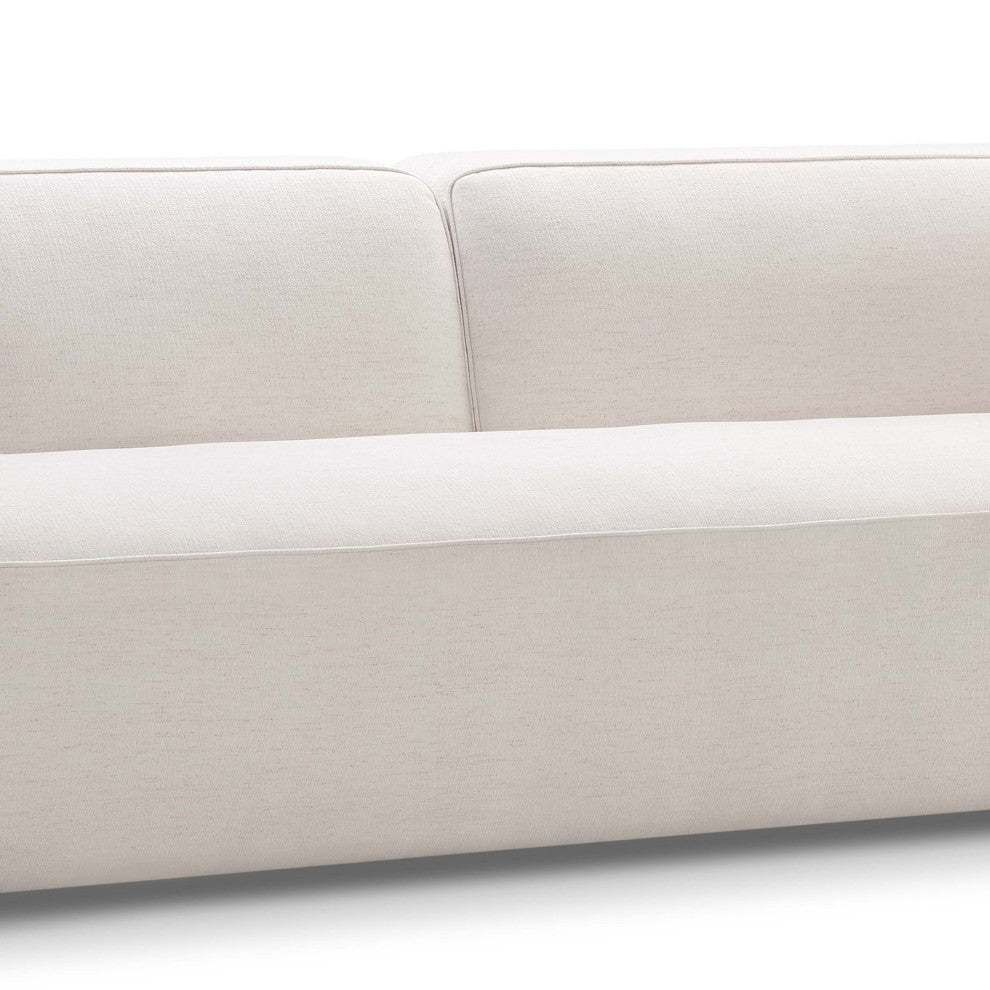 Kyle Stain-Resistant Fabric Loveseat, Cream