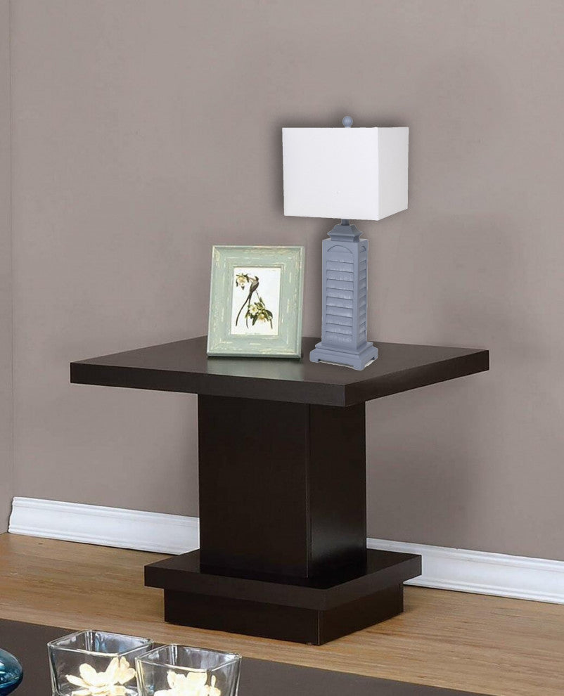 Set of 2 Light Blue Slatted Table Lamps