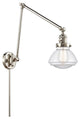 Olean Swing Arm With Switch, Polished Nickel, Clear, Clear
