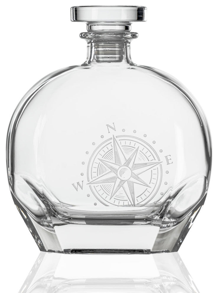 Compass Star Decanter With 2-Glasses, 3-Piece Set