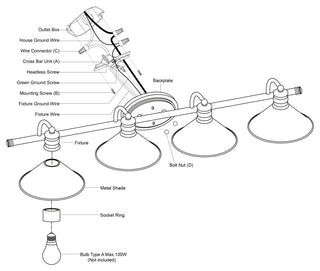 Vaxcel Lighting W0437 Akron 38"W 4 Light Vanity Light - Matte Black / Natural