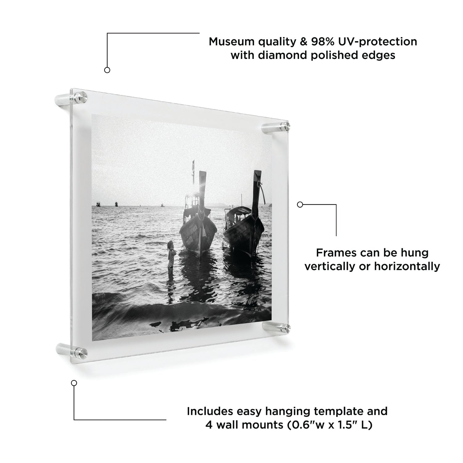 Double Panel Wall Frame with Silver Mounts, 23"x27", For 20"x24" Photos and Art