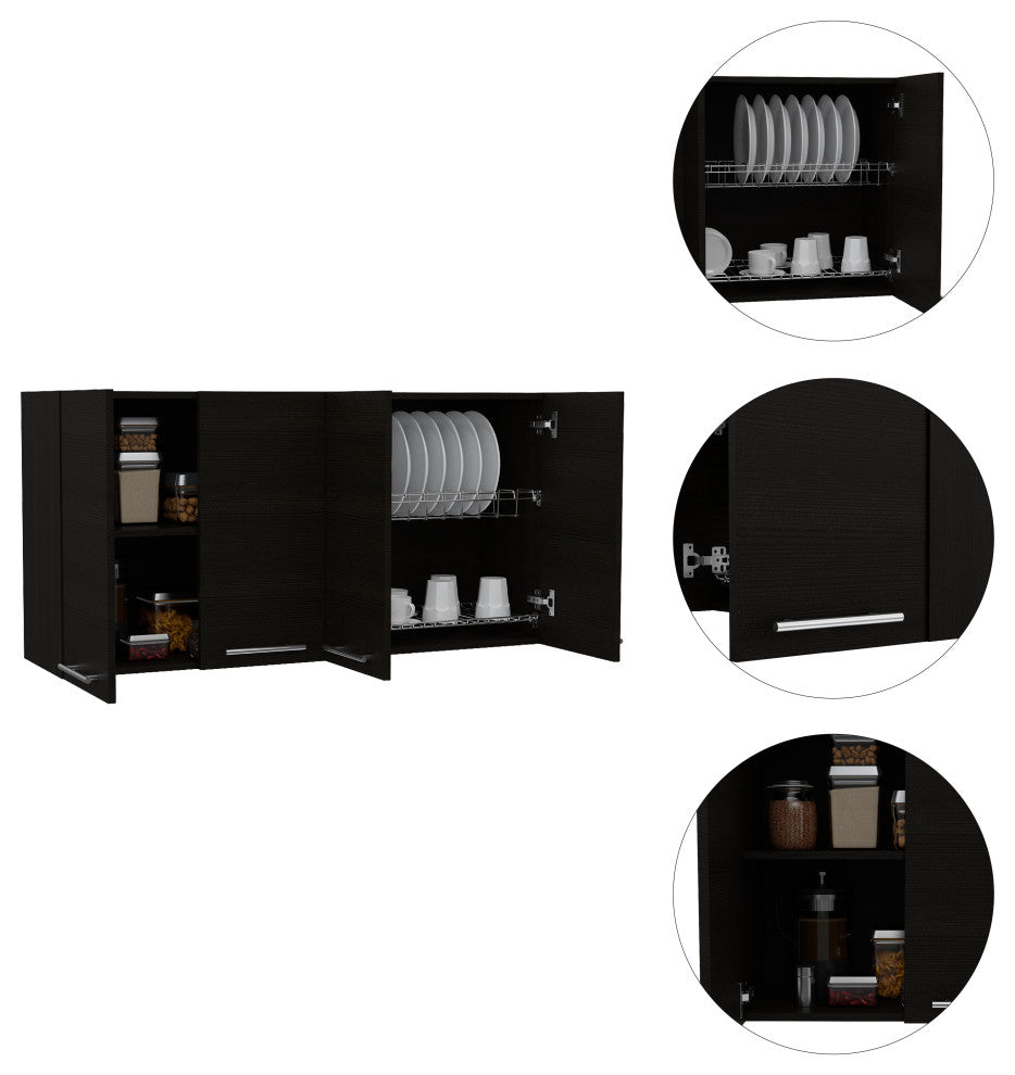 Oceana 120 Kitchen Cabinet, Black Wengue