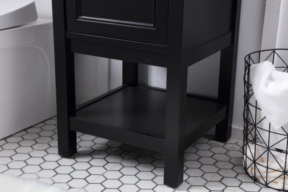 Matilda 19" Single Bathroom Vanity Set, Black