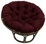 52" Solid Outdoor Spun Polyester Papasan Cushion, Fits 50" Papasan Frame, Merlot