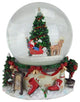 6.75" Musical and Animated Santa on Sleigh Rotating Christmas Water Globe