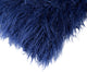 Frisco Mongolian Sheepskin Faux Fur Pillow, Ink, 12"x20"