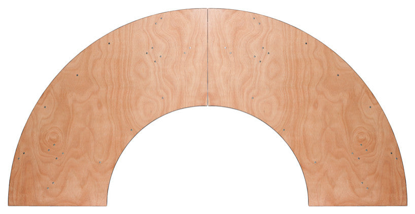 7.25'.x2.5'. Serpentine Wood Folding Banquet Table