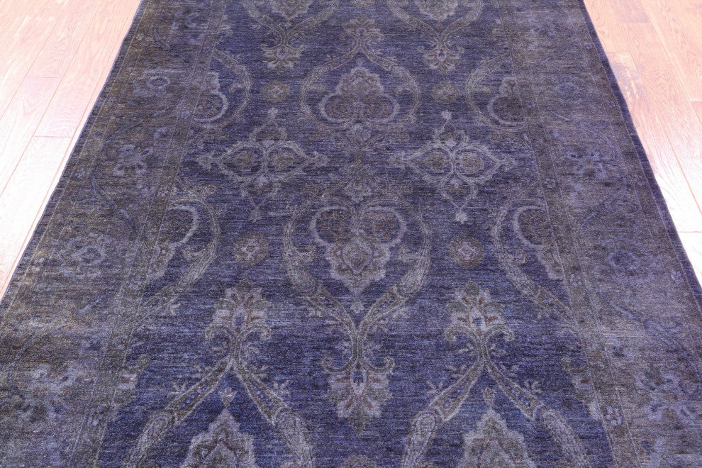 Full Pile Overdyed Hand Knotted Wool Rug 5' 11" X 9' 0" - Q12718