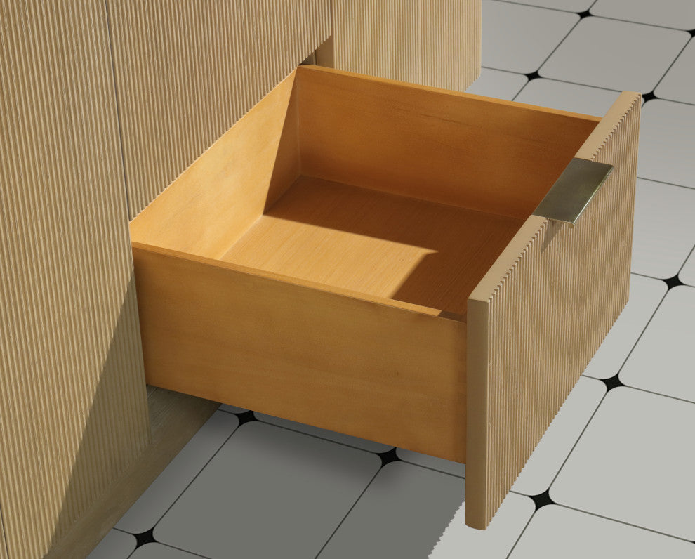 Ari Kitchen and Bath Calamigo 60" Freestanding Bathroom Vanity Oak