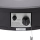 LeisureMod Walbrooke Round Fire Pit Table and Tank Holder, Black