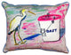 Hungry Egret Small Indoor/Outdoor Pillow 11x14 - Set of Two