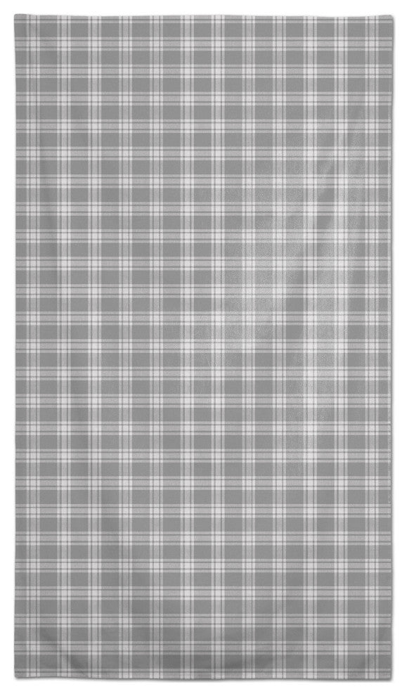 Faded Gray Plaid 58 x 102 Outdoor Tablecloth