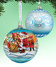 Vintage Christmas Ball In Blue Le Ornament