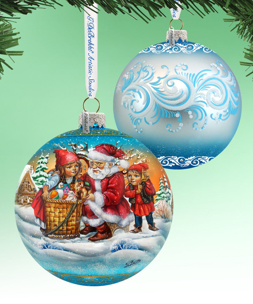 Vintage Christmas Ball In Blue Le Ornament