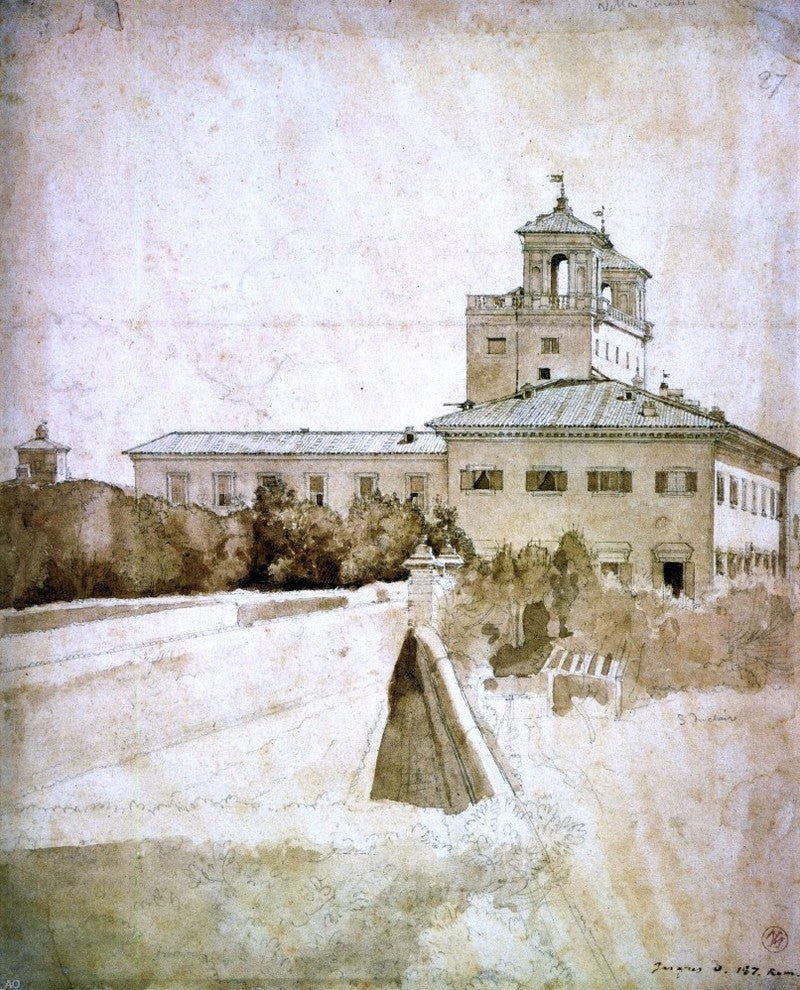 Jean-Auguste-Dominique Ingres View of the Villa Medici Wall Decal