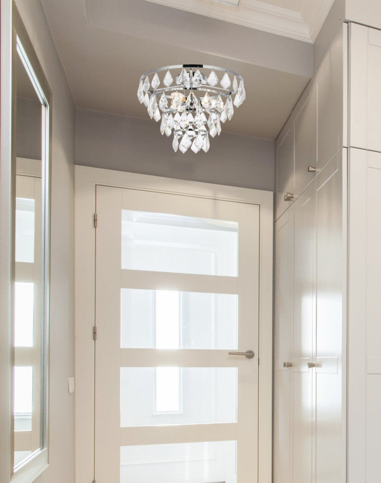 Evan 14" Flush Mount, Chrome