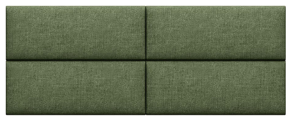 Jaxx Panelist Modern Padded Headboard, Set of 4 Panels, Queen, Cypress Green