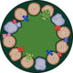Stumped 7'7" Round Area Rug, Color Multi