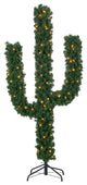 5' Southwest Cactus Tree With 200 UL Warm White and Multicolor LED Lights