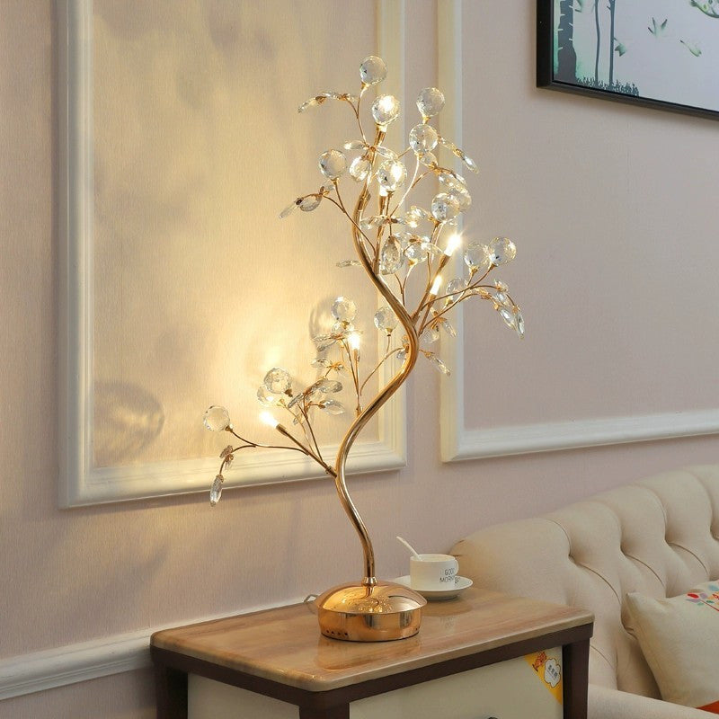 Laax | Gold Crystal LED Nightlight in the Shape of Tree, B