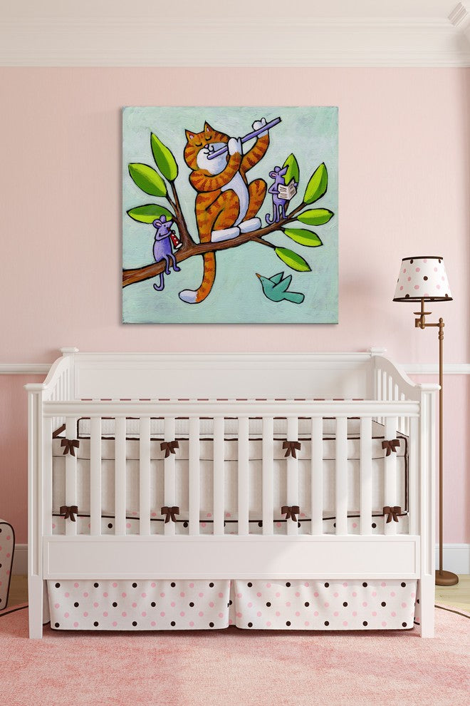 Marmont Hill, "Out on a Musical Limb" by Janet Nelson on Wrapped Canvas, 18x18