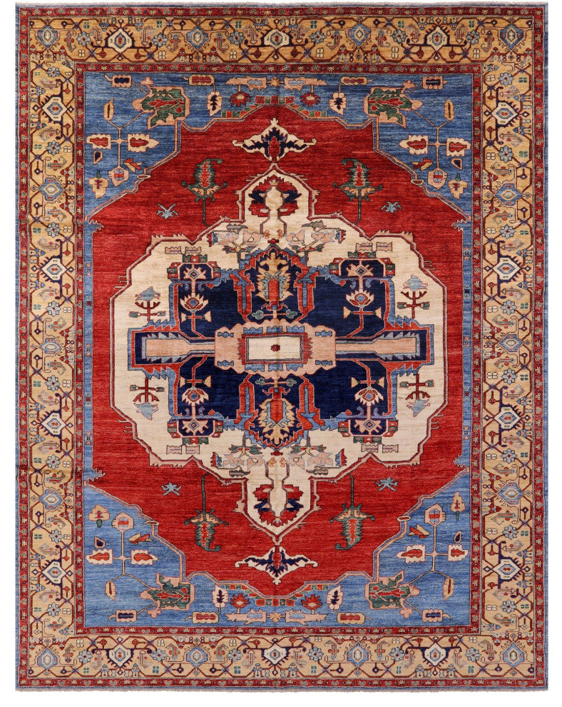 Hand Knotted Persian Fine Serapi Wool Rug 9' 8" X 13' 5" - Q12431