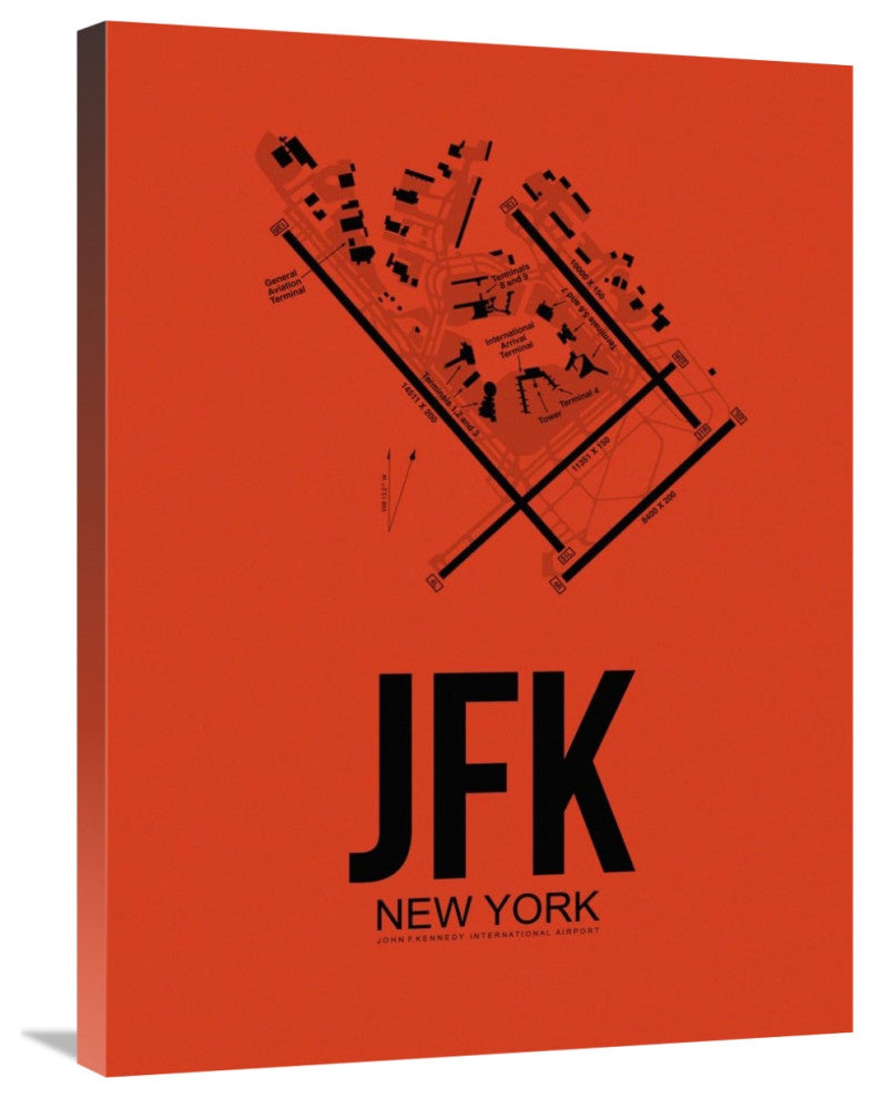 "JFK New York Airport Orange" Fine Art Print
