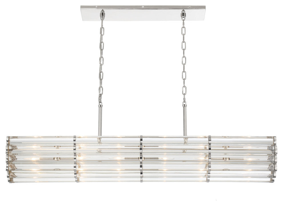Crystorama ELL-B3007-PN, 6-Light Chandelier, Polished Nickel