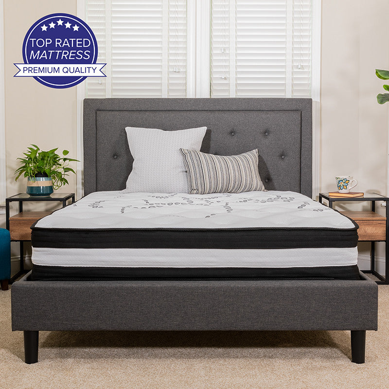 10" CertiPUR, US Certified Hybrid Pocket Spring Mattress, Mattress, a Box, Queen