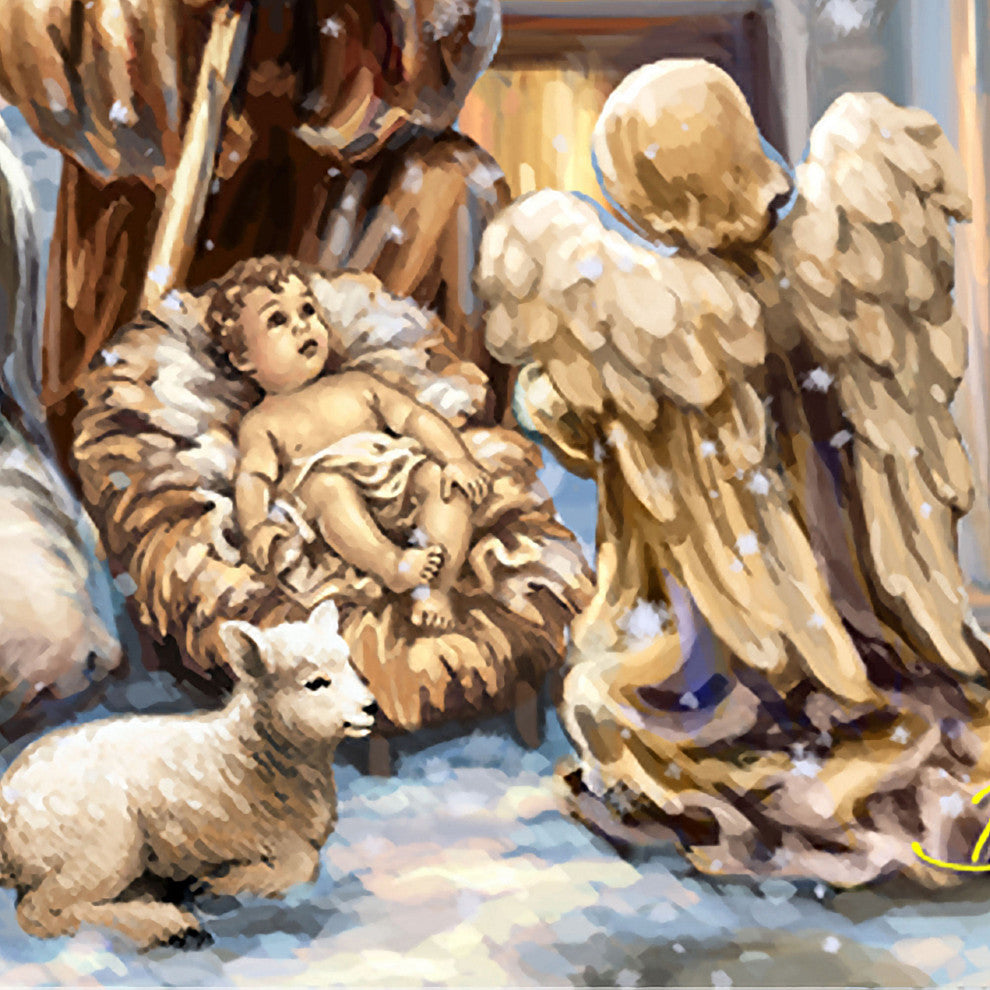 Nativity at the Chapel Wall and Door Hanger by Dona Gelsinger